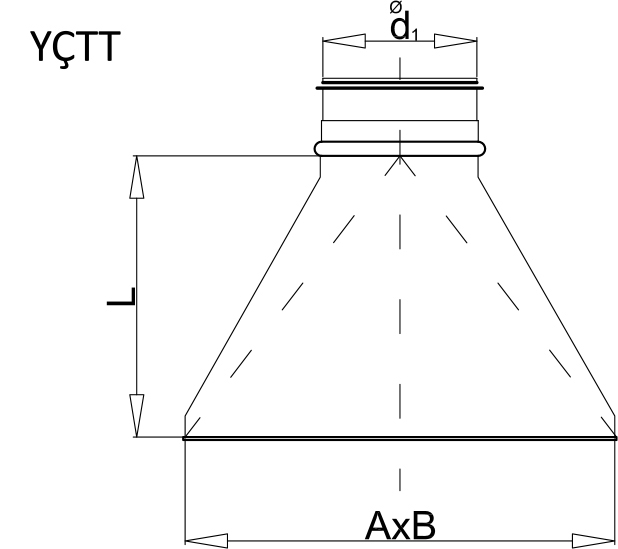 ADAPTÖR YÇTT teknik çizim