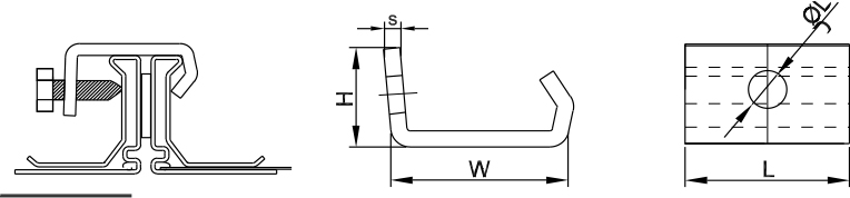 Vidalı Tip Klements teknik çizim